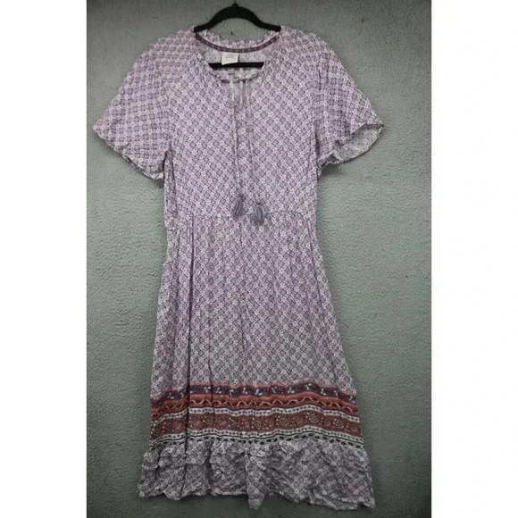 Knox Rose Floral Midi Dress-Size Medium-Prairie Dress-Boho - Picture 1 of 8